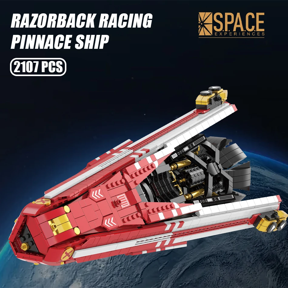 Model Kit Fantasy - 2107Pcs MOC Razorback Racing Pinnace Schiff