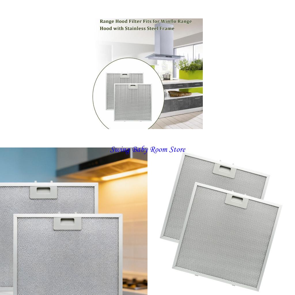 Model Kitchen Set Aluminium - K1AD Haubenfilter-Ersatz-Set, 2 Stück, mit Zuggriffen