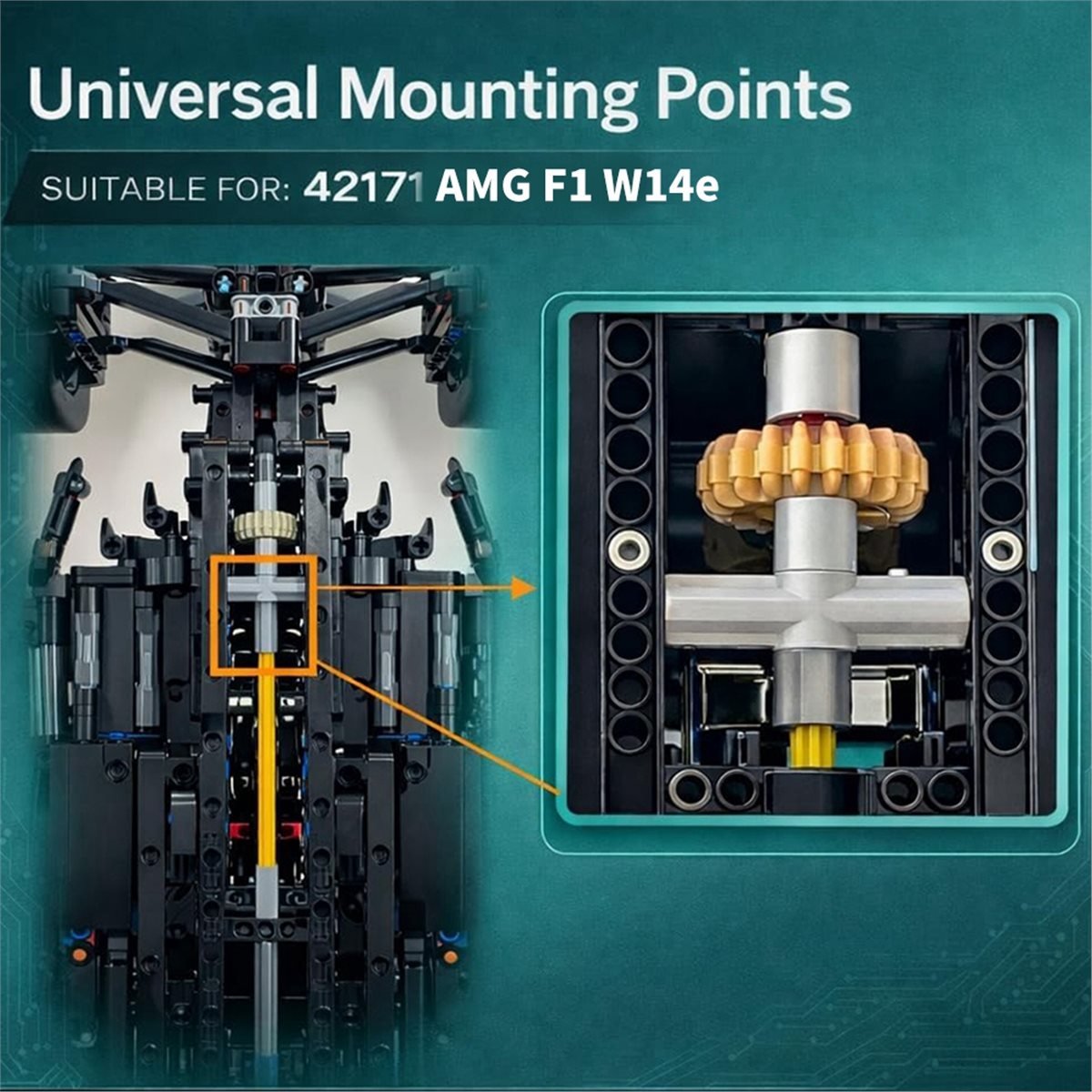 Model Kit F1 - 4 Stück Wandhalterung Displayhalter für Technic