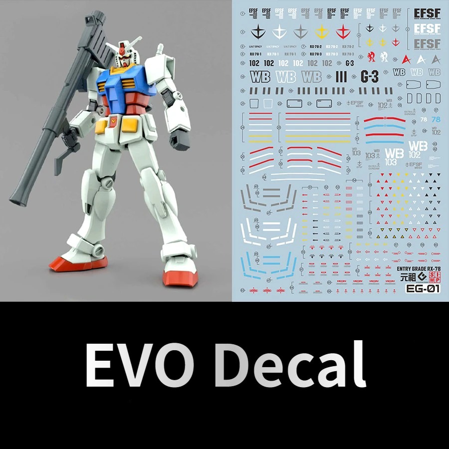Model Kit Water Decal - EVO EG-01 Fluoreszierende Wasserschiebeaufkleber für EG