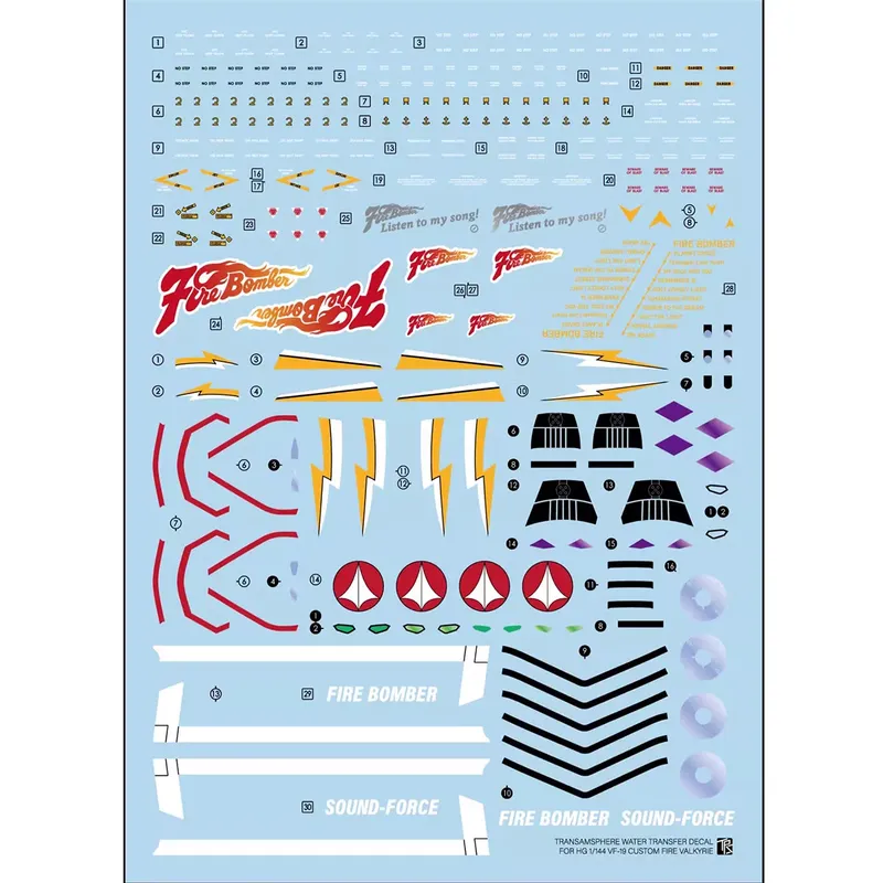 Sanhong Domain HG 1/100 VF-19  – Model Kit Water Decal Bewertung und Preis